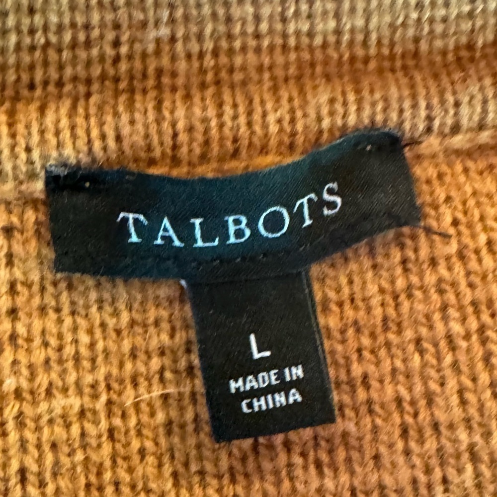 Talbot’s Wool Blend Open Front Cardigan Rust Brow… - image 7